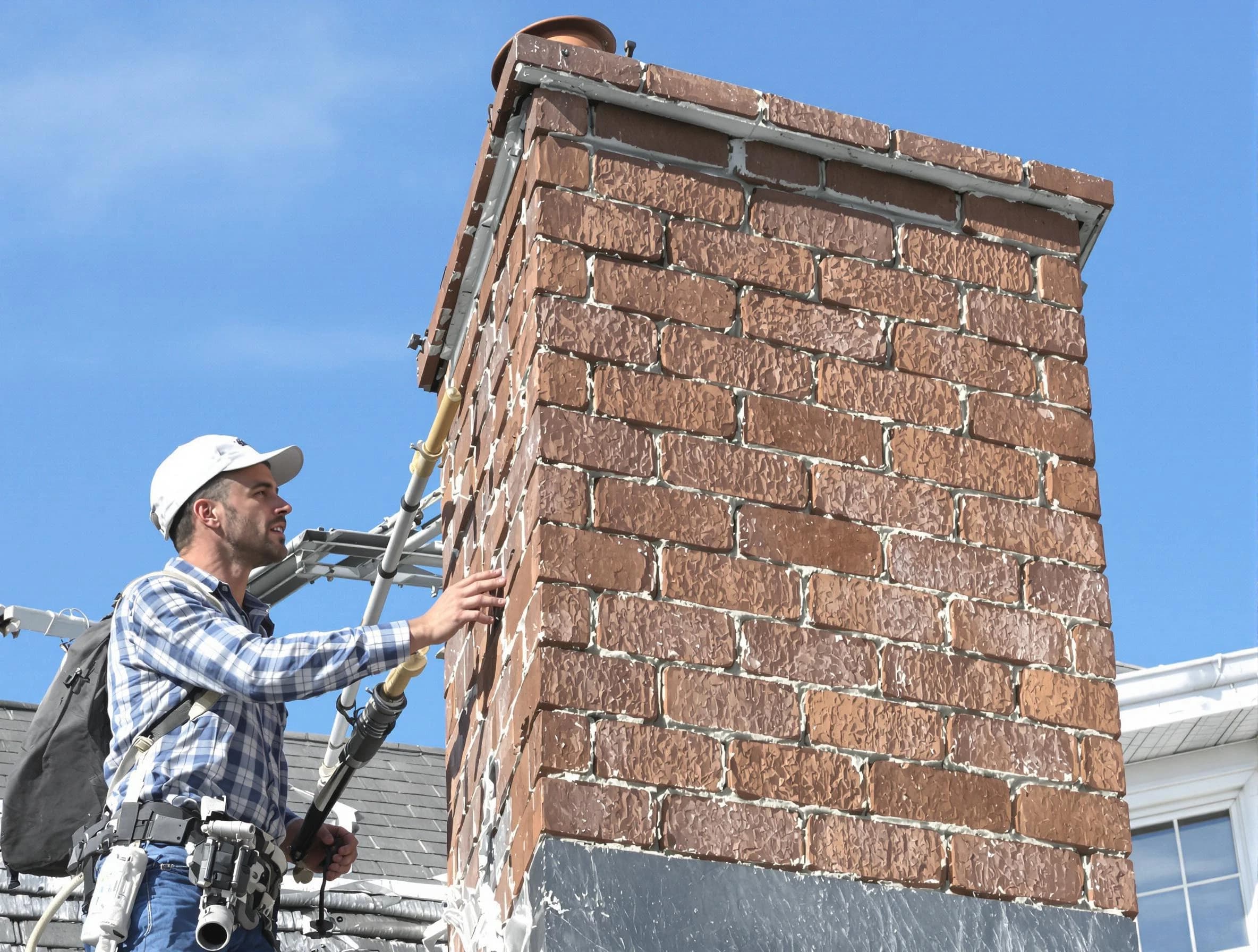 Brickwork for a chimney rebuild by Glendale Chimney Sweep in Glendale, CO