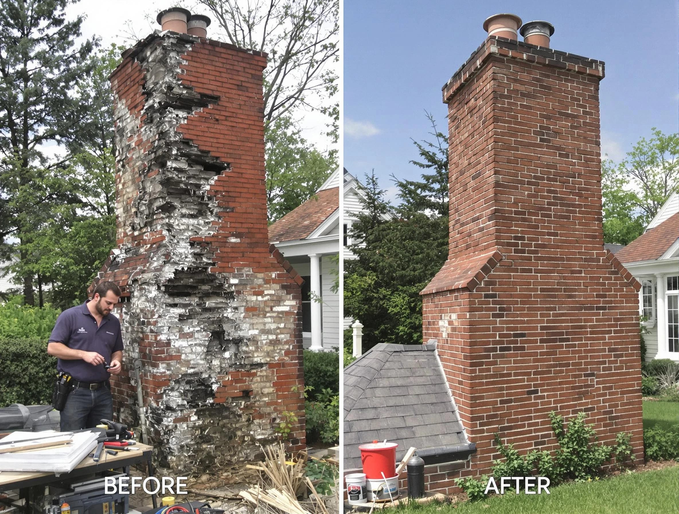 Glendale Chimney Sweep performing a full chimney restoration in Glendale, CO