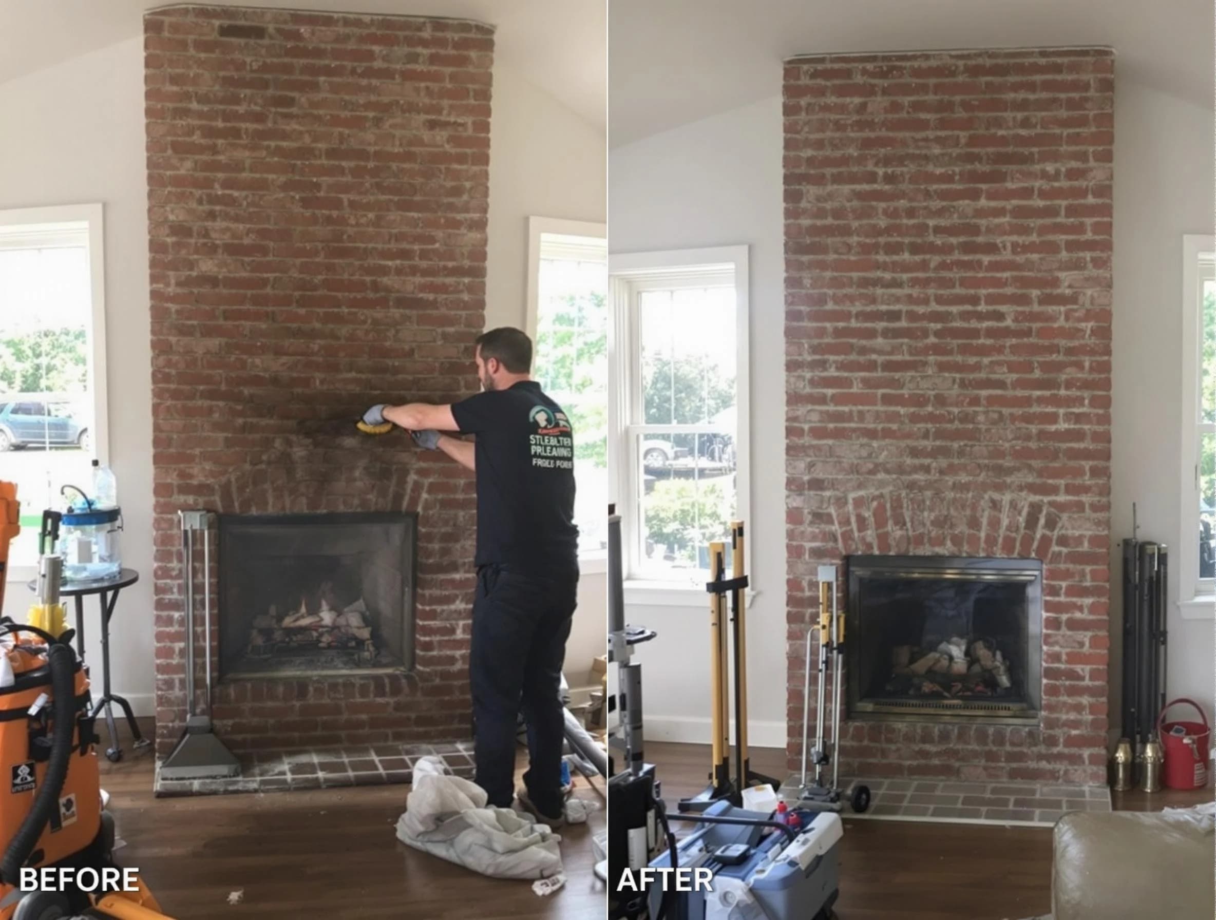 Finished chimney sweeping service by Glendale Chimney Sweep in Glendale, CO
