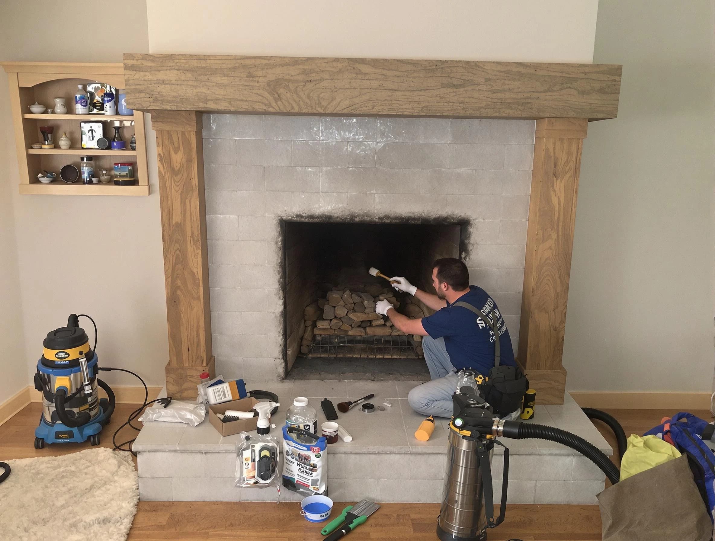 Detailed creosote removal process by Glendale Chimney Sweep in Glendale, CO