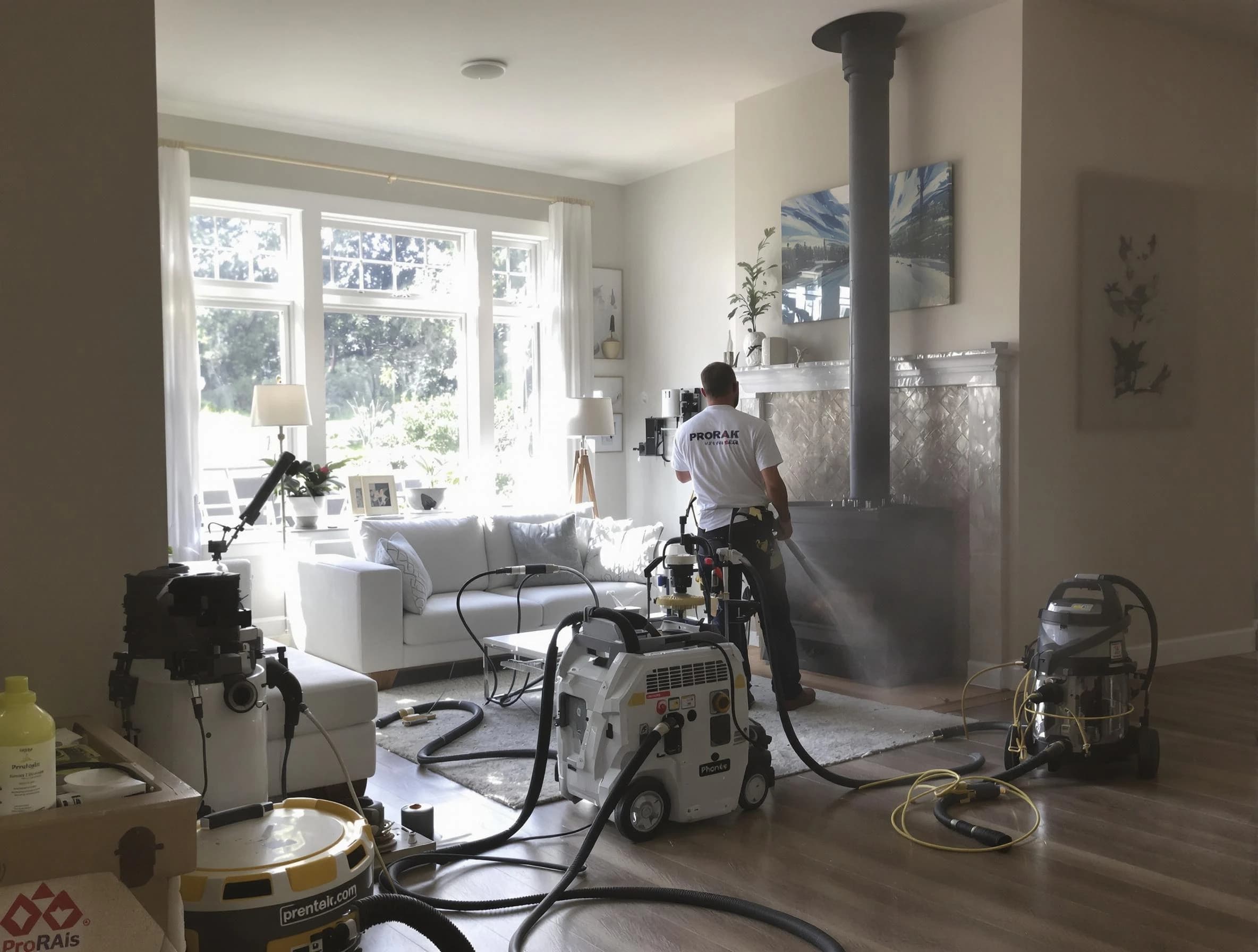 Soot removal service by Glendale Chimney Sweep for a fireplace in Glendale, CO