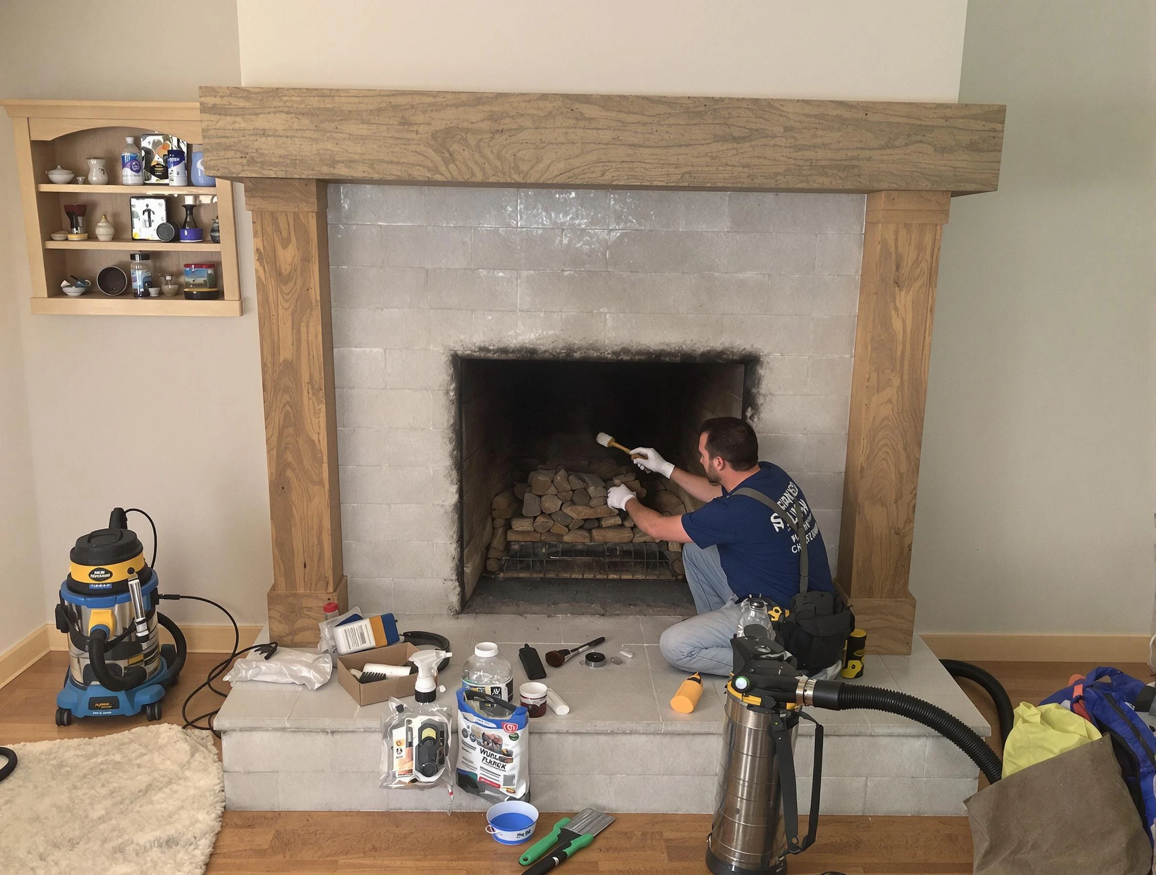 Detailed creosote removal process by Glendale Chimney Sweep in Glendale, CO