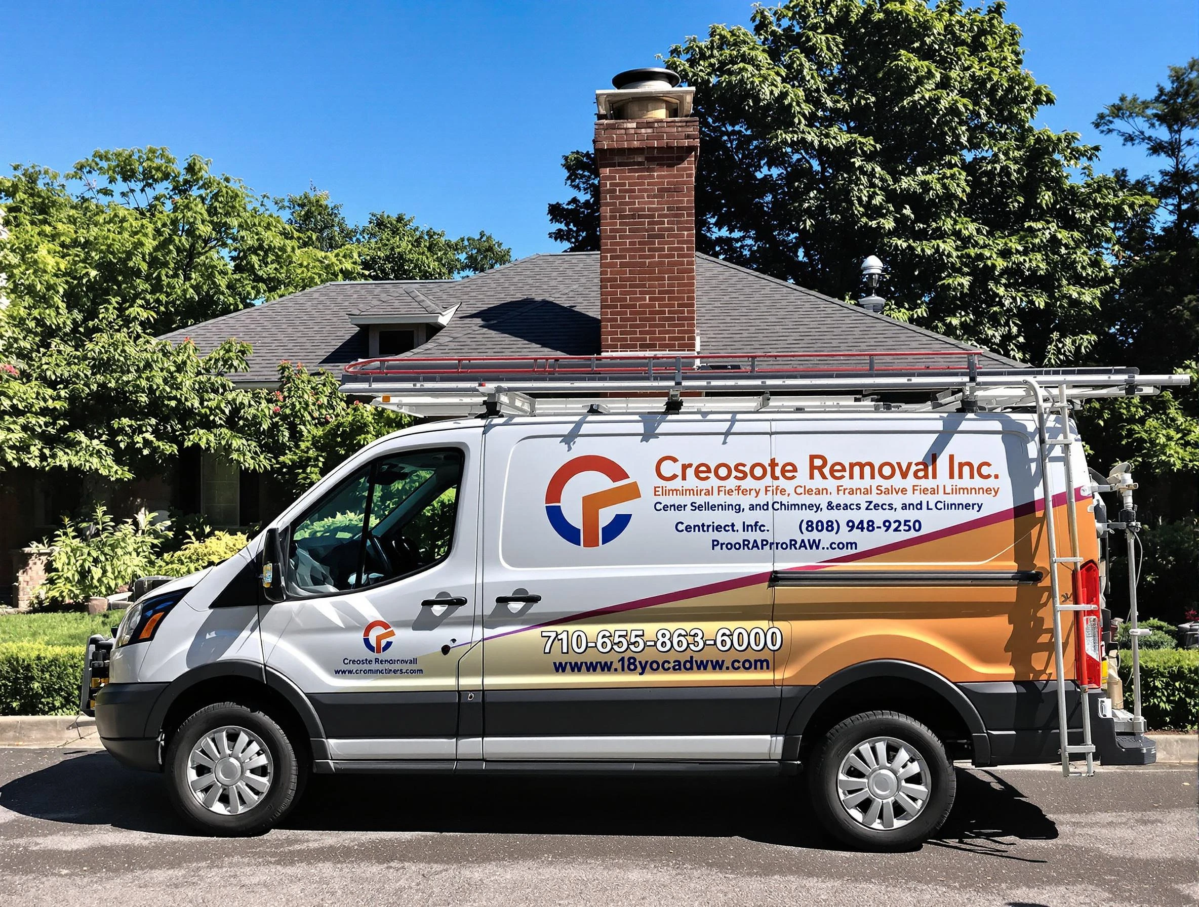 Glendale Chimney Sweep technician removing creosote safely in Glendale, CO