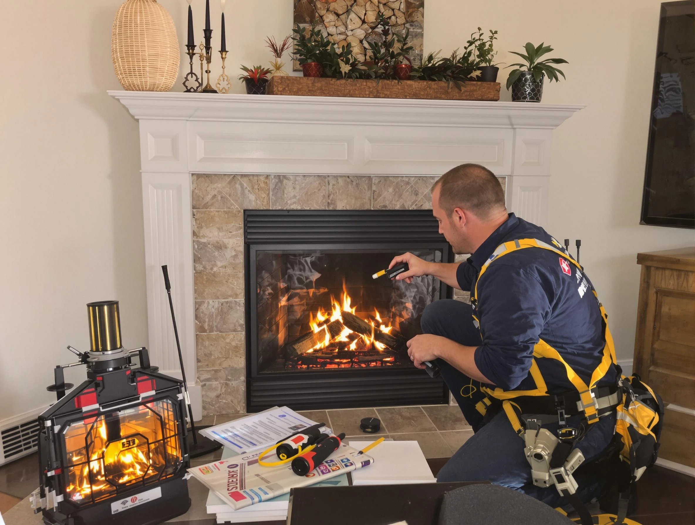 Safety-focused fireplace inspection by Glendale Chimney Sweep in Glendale, CO